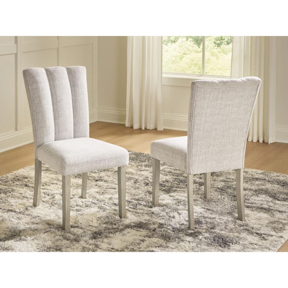 Grallegen Beige Polyester Cushioned Side Chair Set of 2 price history on PriceWatchPro