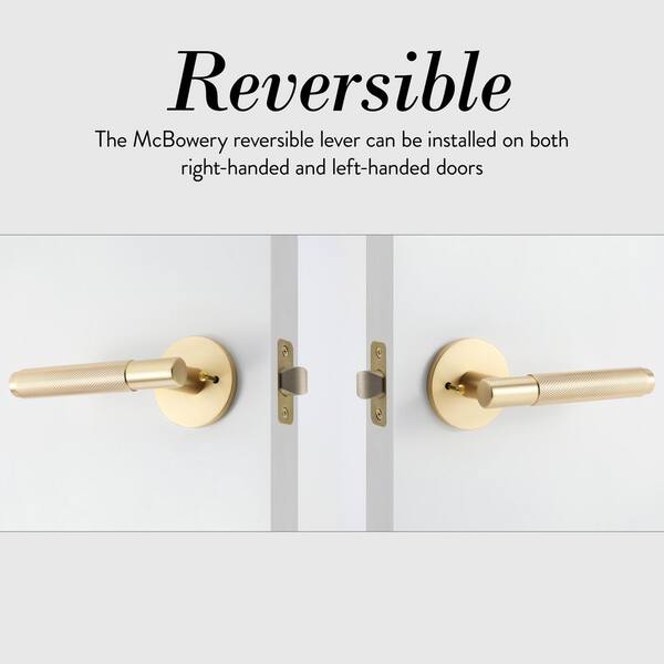 Lethato 3-Pack Gold Passage Door Handles – Brushed Gold, Zinc Alloy, Non-Locking For Closets & Hallways - View #9