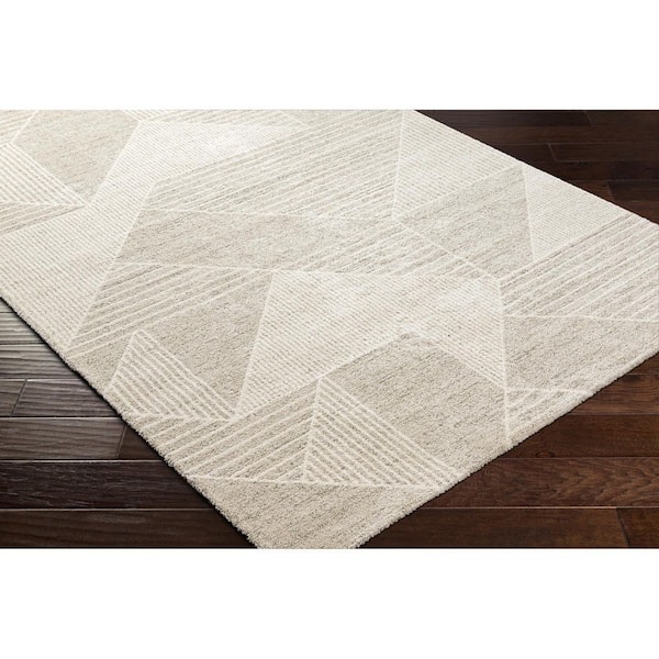 Gavic Light Beige Modern Geometric 2 ft. x 2 ft. Area Rug