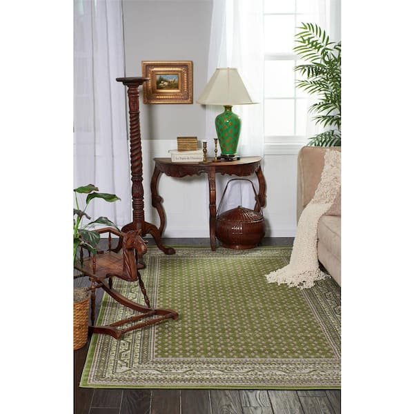 Williamsburg Allover Green 6' 0 x 9' 0 Area Rug