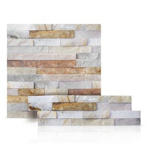 Golden Honey 6 x 24 in. Natural Stacked Stone Veneer Panel Siding Exterior/Interior Wall Tile (2-Boxes/12.84 sq. ft.)