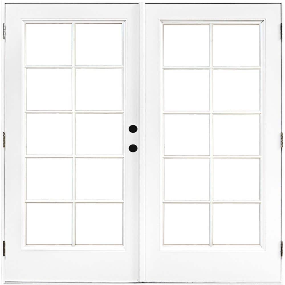 72 in. x 80 in. Fiberglass Smooth White Left-Hand Outswing Hinged Patio Door with 10-Lite SDL price history on PriceWatchPro