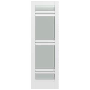 32 in. x 96 in. MODA Primed PMT1071 Solid Core Wood Interior Door Slab w/Translucent Glass
