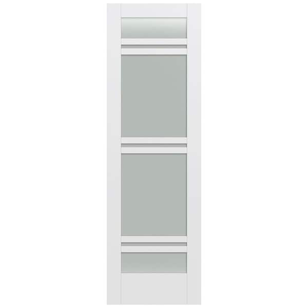 JELD-WEN 32 in. x 96 in. MODA Primed PMT1071 Solid Core Wood Interior Door Slab w/Translucent Glass