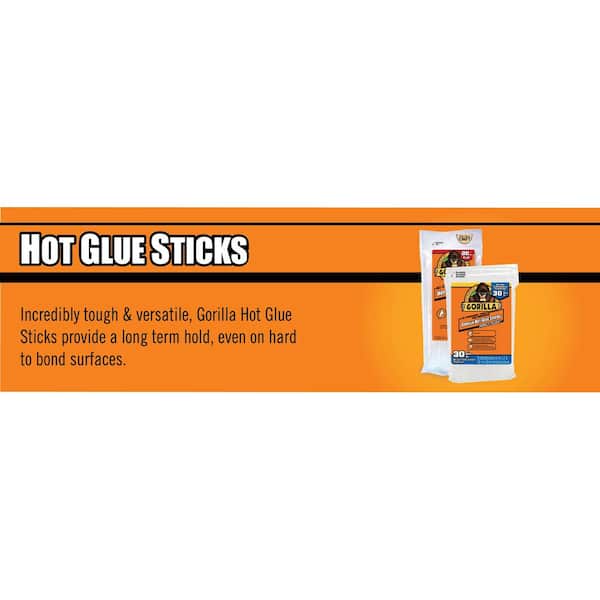 Gorilla Glue Clear 4 Dual Temp Mini Hot Glue Sticks, 75 Count