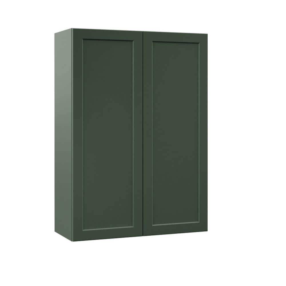 Designer Series Melvern 30 in. W x 12 in. D x 42 in. H Assembled Shaker Wall Kitchen Cabinet in Forest price history on PriceWatchPro