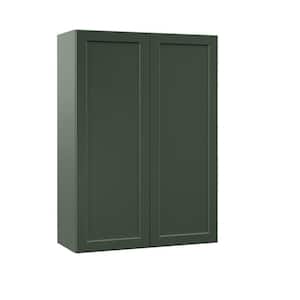 Designer Series Melvern 30 in. W x 12 in. D x 42 in. H Assembled Shaker Wall Kitchen Cabinet in Forest