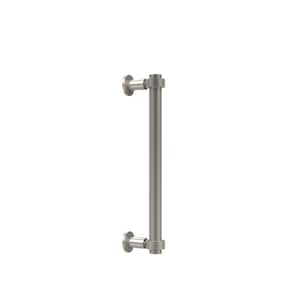 Contemporary 12 in. Back to Back Shower Door Pull in Satin Nickel