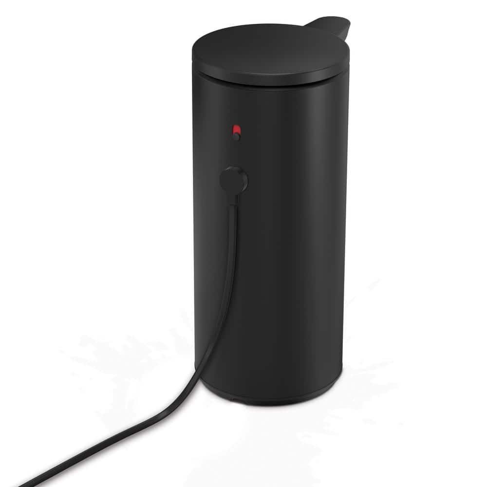 simplehuman 9 oz. Automatic Sensor Pump, Touchless Liquid Soap Dispenser, Matte Black Steel