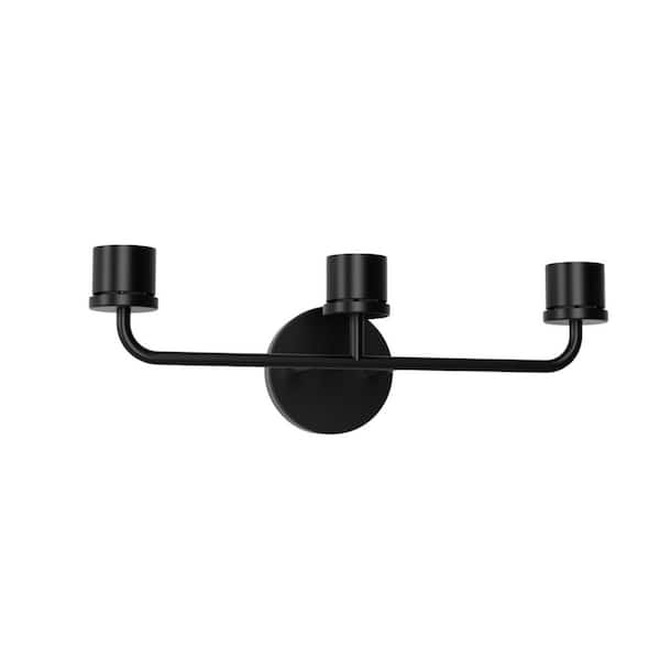 3-Light Black Vanity Light Canopy Elevate Your Bathroom with Style