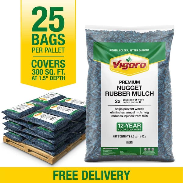 37.5 cu. ft. Blue Recycled Rubber Mulch (25 Bags)
