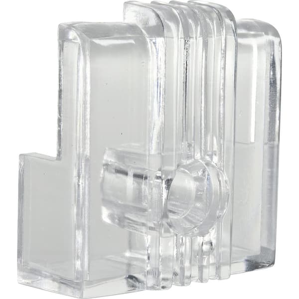 Clear Mirror Clips For Frameless Mirrors - Holds 1/4 Thick Glass
