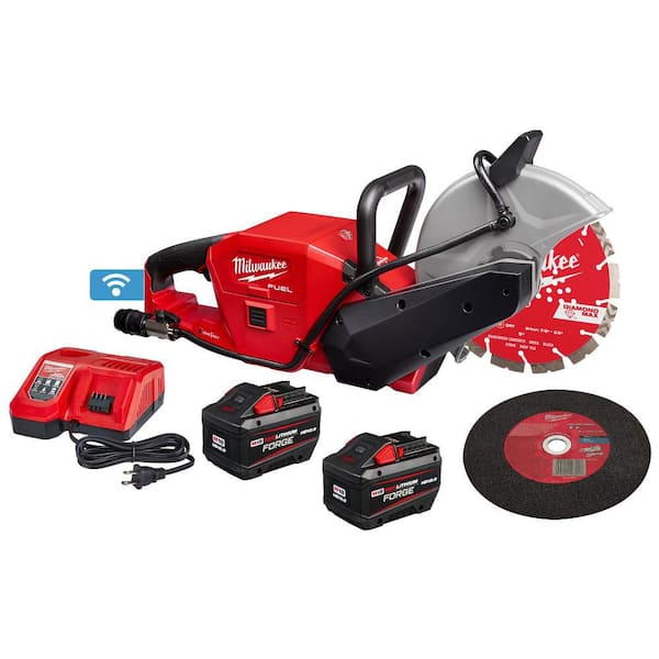 M18 FUEL ONE-KEY 18V Lithium-Ion Brushless Cordless 9 in. Cut Off Saw Kit W/(2) 12.0Ah Batteries & Rapid Charger