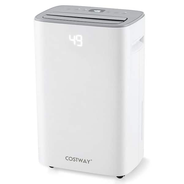Costway 52 pt. 4500 Sq. Ft. Dehumidifier for Home and Basements Quiet Dehumidifier in. White