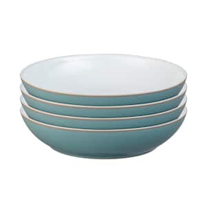 Azure 10 in. 4-Piece Turquoise Pasta Bowl Set