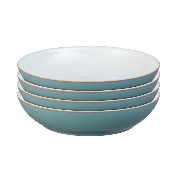Denby Azure 10 in. 4-Piece Turquoise Pasta Bowl Set