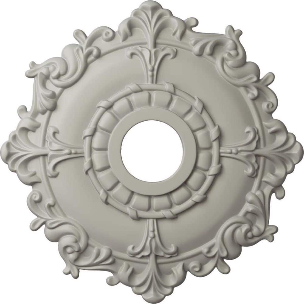 Pot of Cream Polyurethane Decorative Ceiling Medallion, 18 inches
