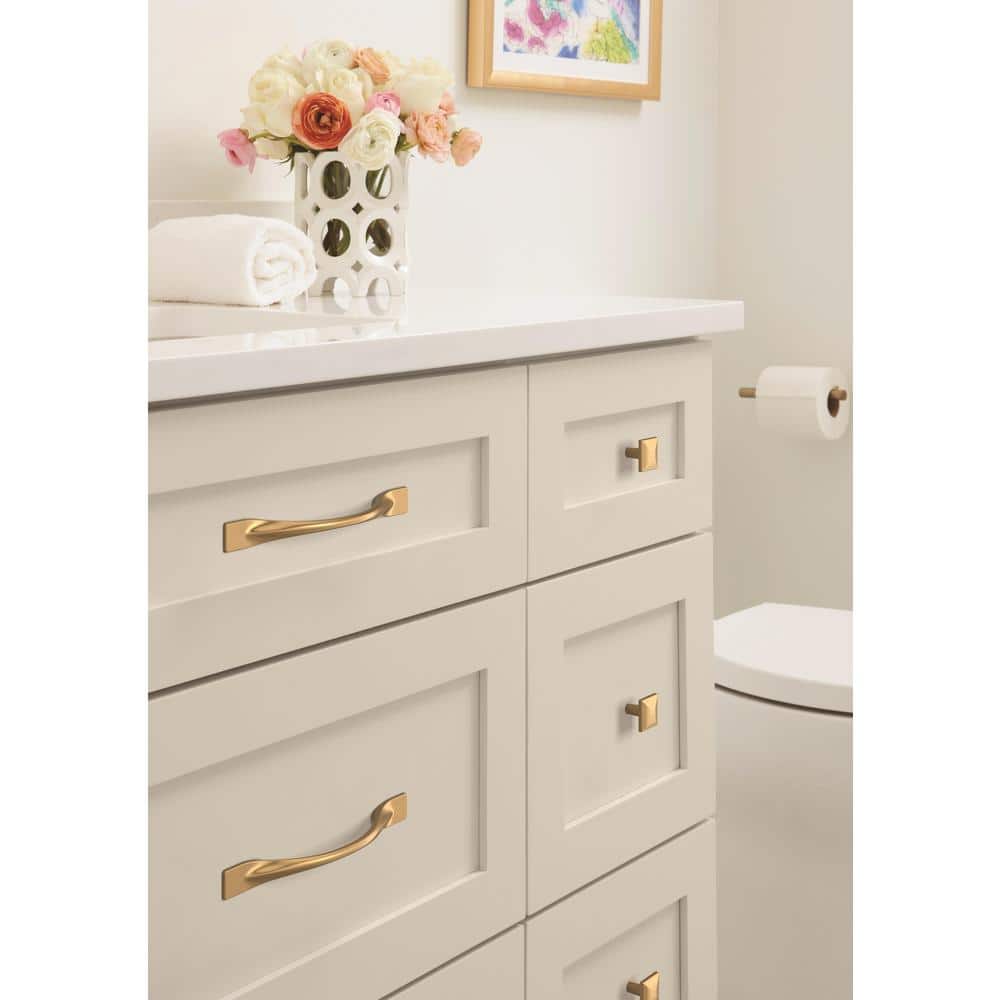 Champagne Bronze Modern Arch Cabinet Pull with Mounting Hardware