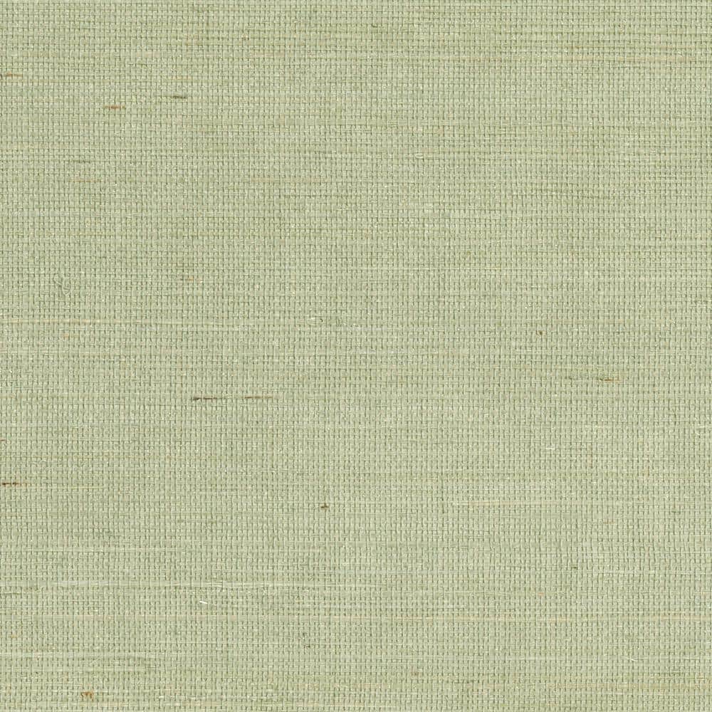Kenneth James Popun Light Green Grasscloth Light Green Wallpaper