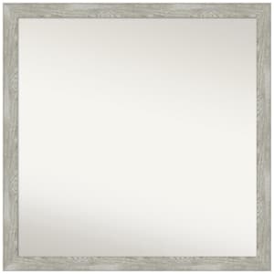 Dove Greywash Narrow Custom Non-Beveled 35.5 in. W x 35.5 in. H Recylced Polystyrene Framed Bathroom Vanity Wall Mirror