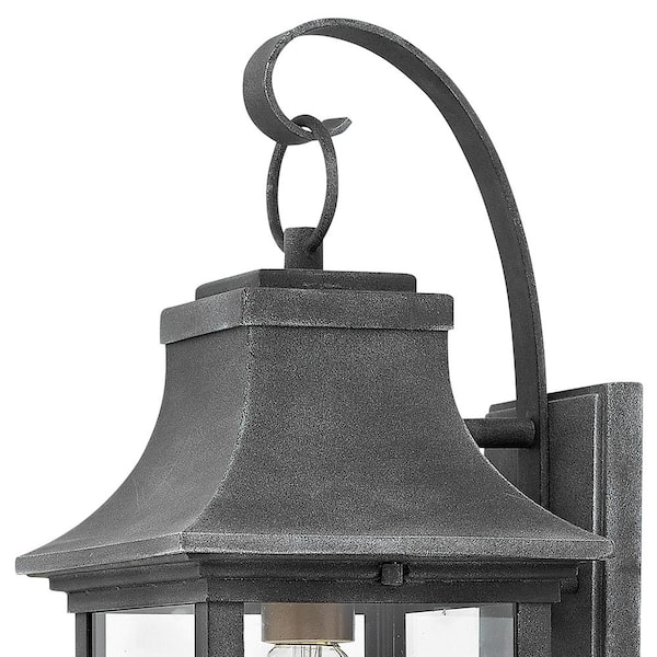 HINKLEY - Adair Small 1-Light Aged Zinc Outdoor Wall Lantern Sconce