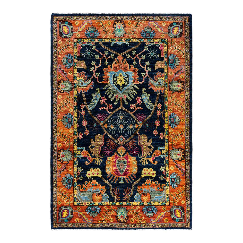 Serapi Blue 4 ft. x 6 ft. Tribal Wool Indoor Area Rug price history on PriceWatchPro