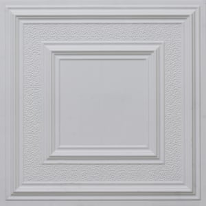 Savannah White Matte 2 ft. x 2 ft. PVC Glue-up or Lay-in Ceiling Tile (40 sq. ft./Case)