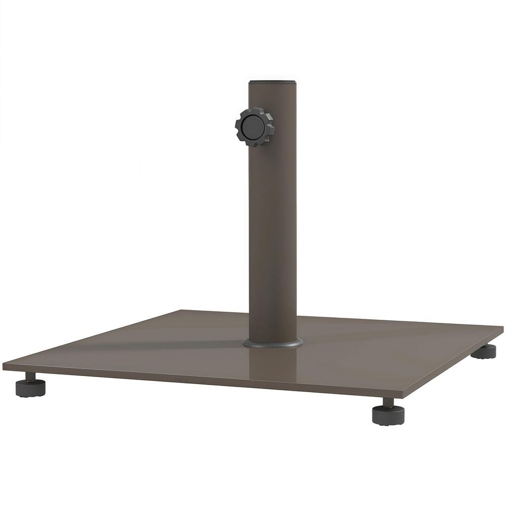 "29 lb. Heavy-Duty Metal Patio Umbrella Base in Brown, Fits 1.5""/1.9"" Poles, Weather-Resistant Patio Stand" price history on PriceWatchPro