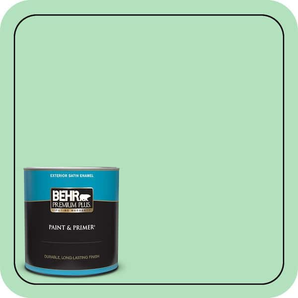 BEHR PREMIUM PLUS 1 qt. #P400-3 Folk Tale Satin Enamel Exterior Paint & Primer