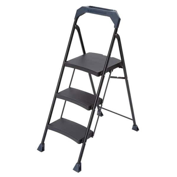 Gorilla Ladders 3-Step Steel Ladder with 250 lb. Load Capacity Type I Duty Rating