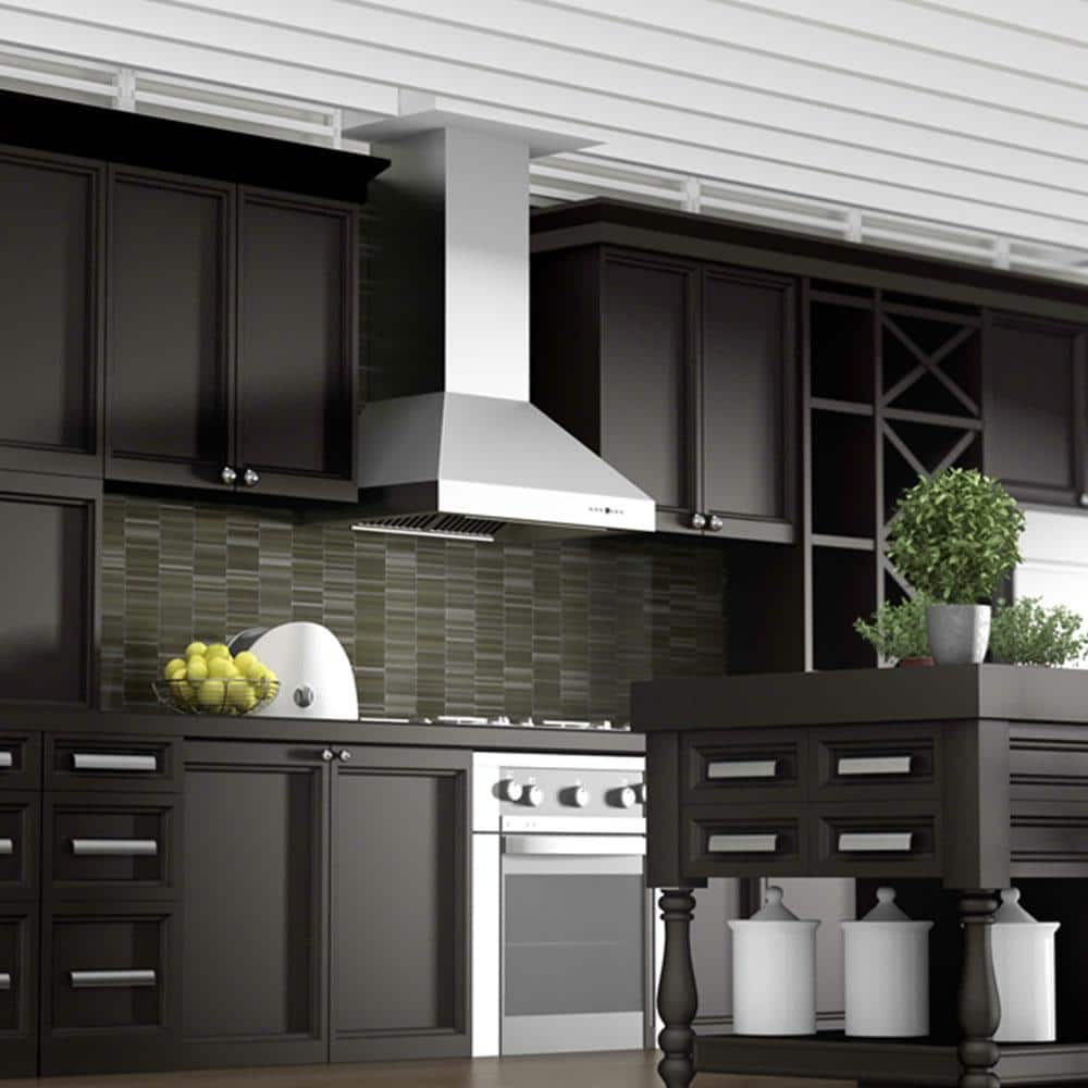42-inch Stainless Steel Wall Mounted Convertible Range Hood