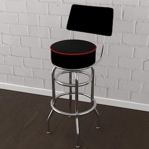 Dodge Scat Pack Club 31 in. Red Low Back Metal Bar Stool with