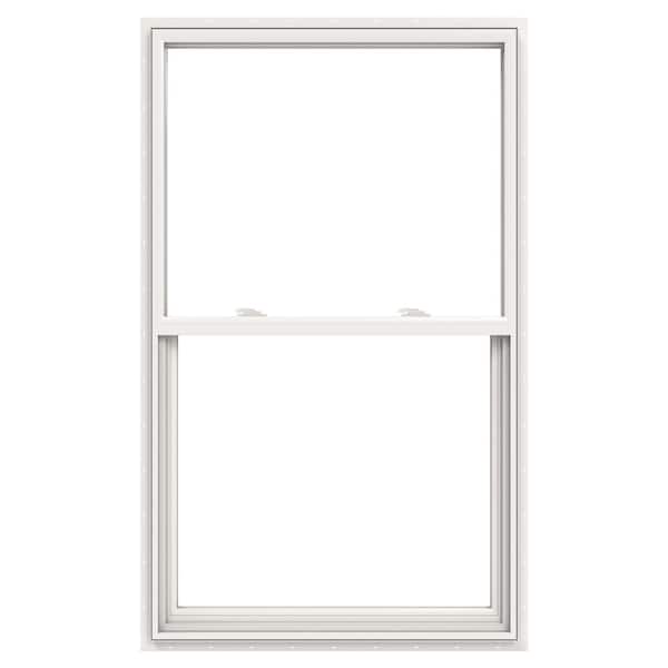 JELD-WEN 48 in. x 60 in. V-2500 Series White Vinyl Single Hung Vinyl Window with Fiberglass Mesh Screen