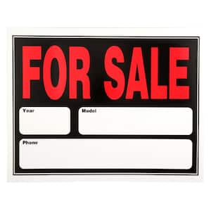 15 in. x 19 in. Plastic Auto for Sale Sign