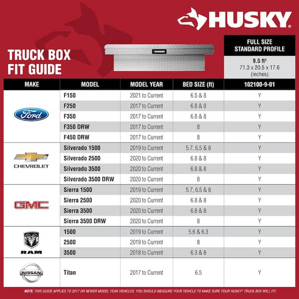 Crossbed Truck Tool Box in Aluminum, 71.36 in. Full-Size, in Diamond Plate