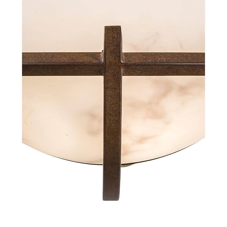 Nutmeg Bronze 6.5" Dimmable Wall Sconce with Alabaster Glass