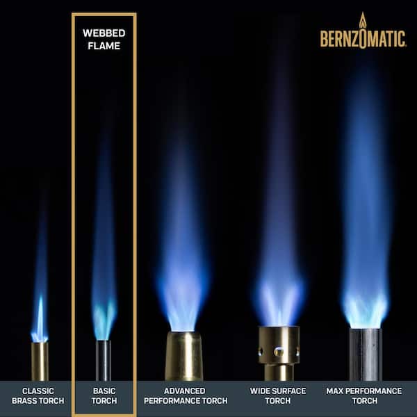 Bernzomatic - Basic Torch Kit with 14.1 oz. Propane Fuel Cylinder and Adjustable Flame