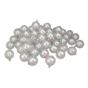 Clear Iridescent Shatterproof Christmas Ball Ornaments (60-Count)
