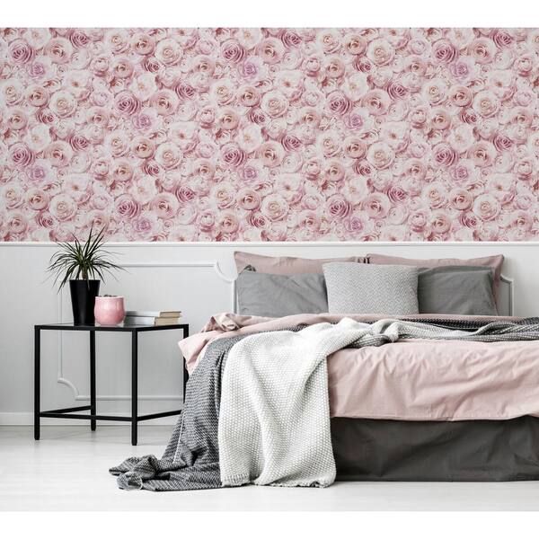 Arthouse Floral Rose Pink Wallpaper 945905 - The Home Depot