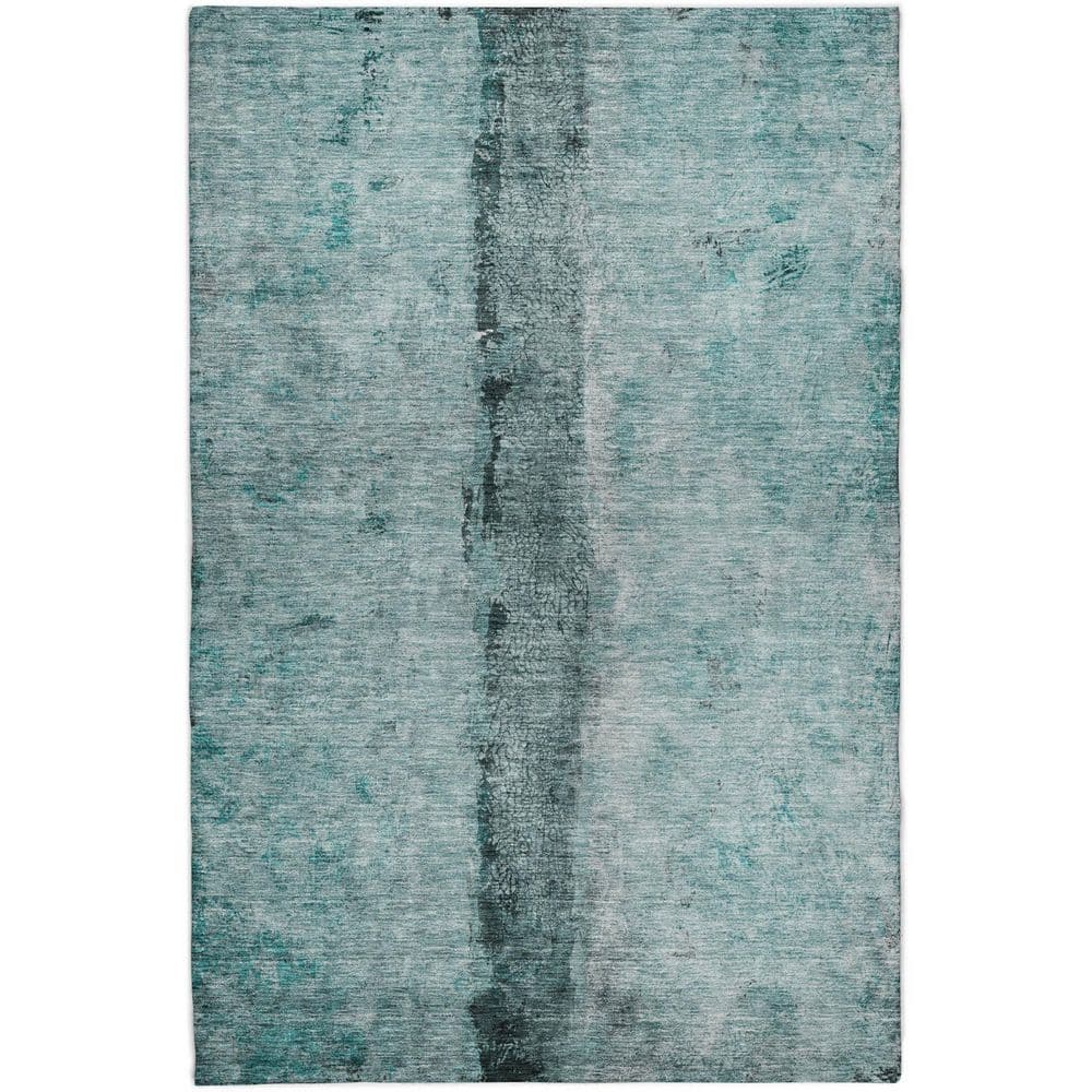 Dream Shag Premium Machine Washable Abstract ADS605 Teal 9 ft. x 12 ft. Area Rug price history on PriceWatchPro