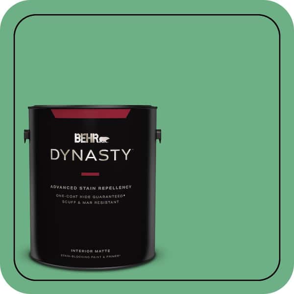 1 gal. #P410-5 Lily Pads Matte Interior Stain-Blocking Paint & Primer