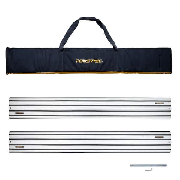 110 in. Track Saw Guide Rail Set w/ Protective Bag for DeWalt Track Saws w/Guide Rail Connector for Woodworking Projects