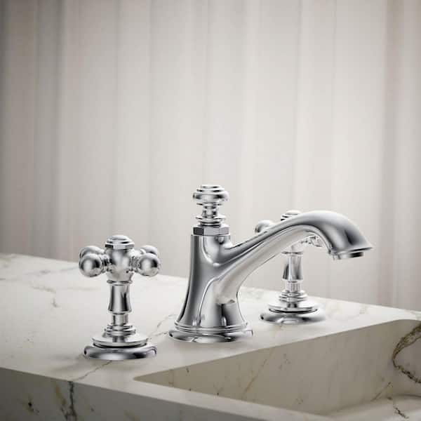 KOHLER Artifacts Bathroom Sink Cross Handles, Polished Chrome K