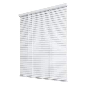 White Cordless Room Darkening 1 in. Vinyl Mini Blind for Window or Door - 47 in. W x 48 in. L