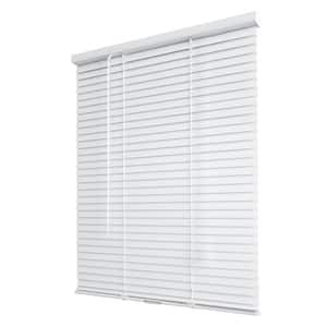 White Cordless Room Darkening Vinyl Mini Blinds with 1 in. Slats-20 in. W x 48 in. L (Actual Size 19.5 in. W x 48 in. L)