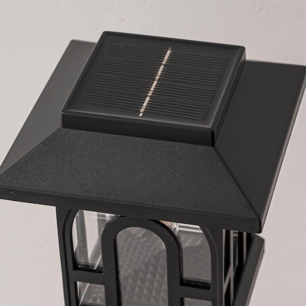 C Cattleya Black 100 Lumen LED Weather Resistant Outdoor Solar
