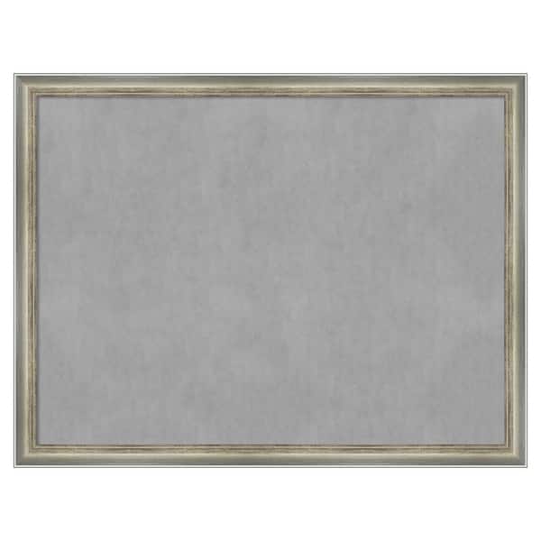 Amanti Art Salon Scoop Silver 26 in. x 20 in. Framed Magnetic Board