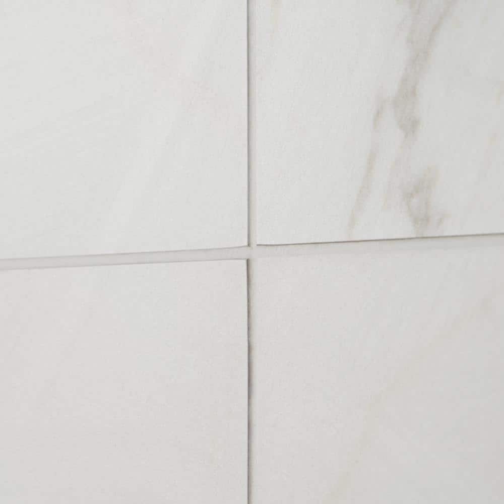Calacatta White Matte Rectified Porcelain Floor and Wall Tile 24" x 24"