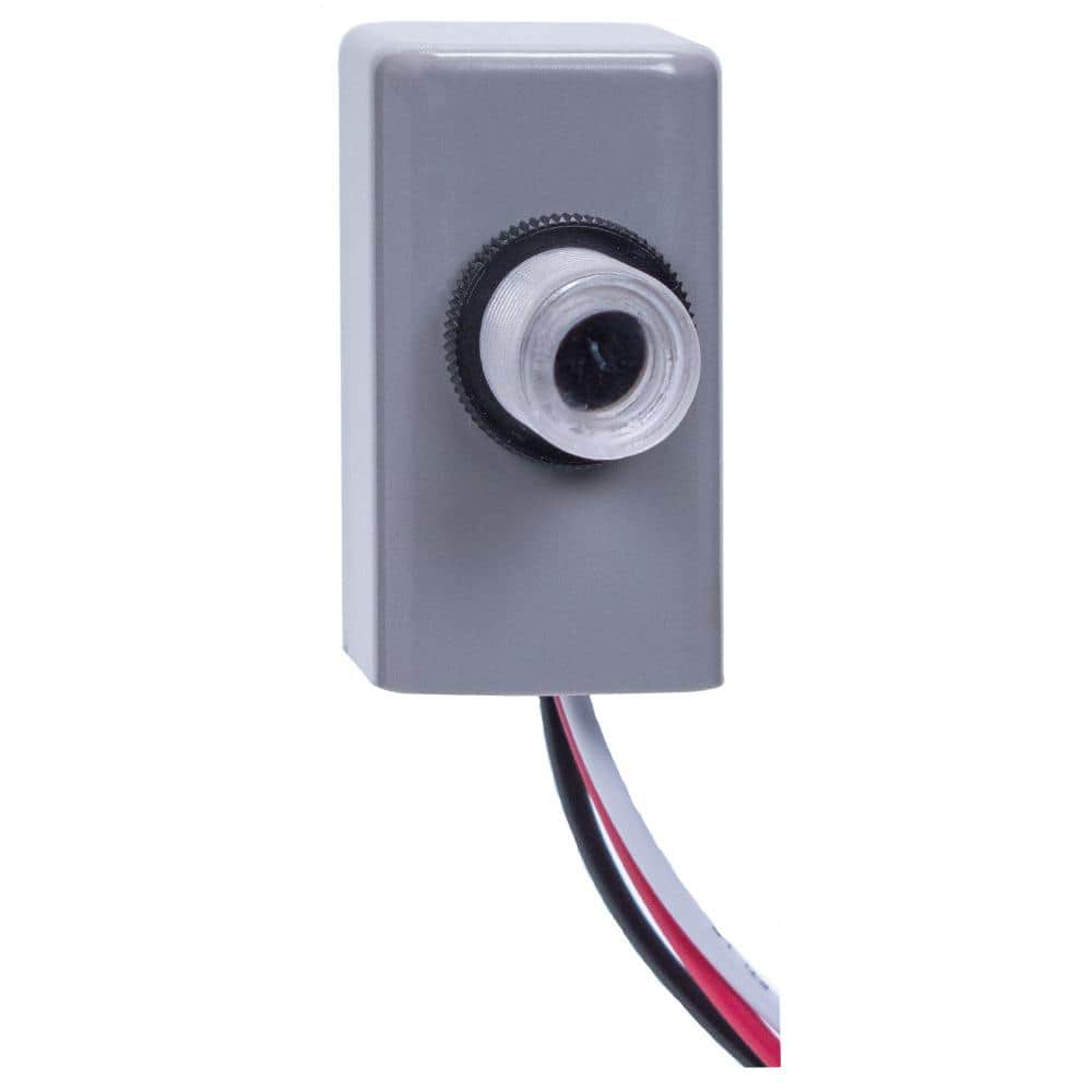 Intermatic NIGHTFOX 1,000-Watt LED/Incandescent Button Electronic Photocontrol, Gray -  EK4036SD89