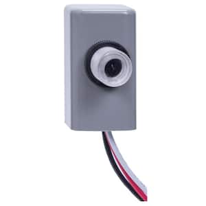 NIGHTFOX 1,000-Watt LED/Incandescent Button Electronic Photocontrol, Gray